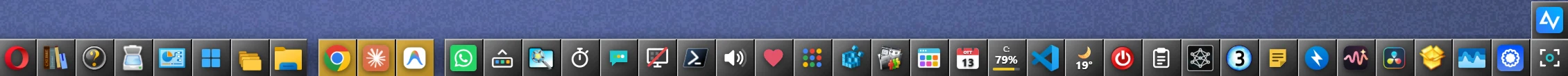 La barra di Tures 55 Dock con programmi e widget