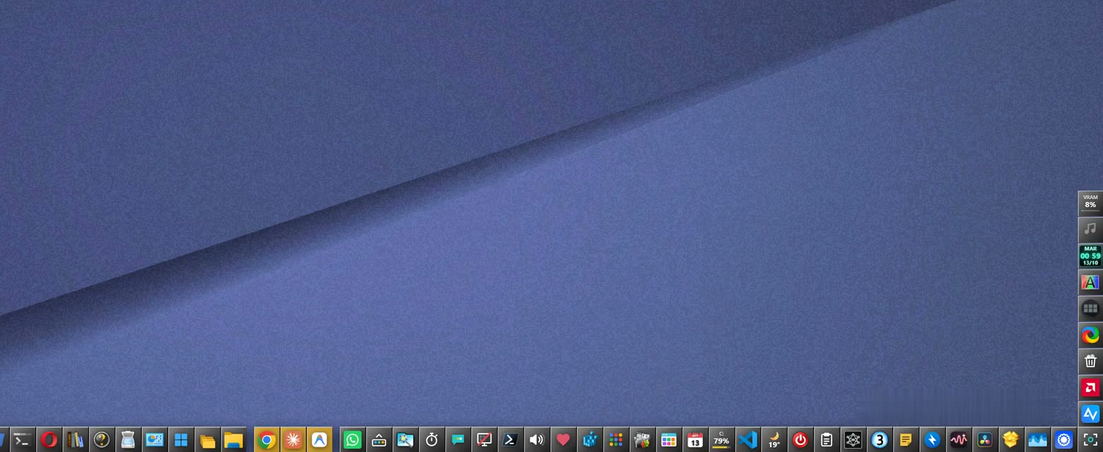 Tures 55 Dock in azione sul desktop di Windows 11